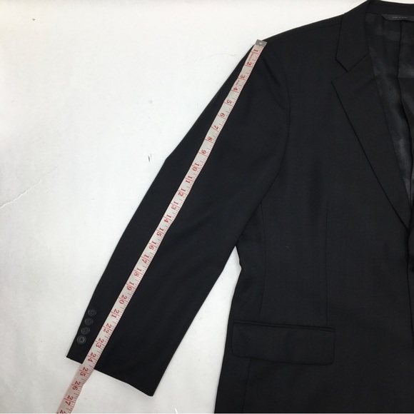Loro Piana John Notdstrom 100% Wool Suit Jacket Blazer Black 46R - Picture 12 of 17